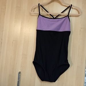 Two Tone Reversable Black Leotard Medium/Large